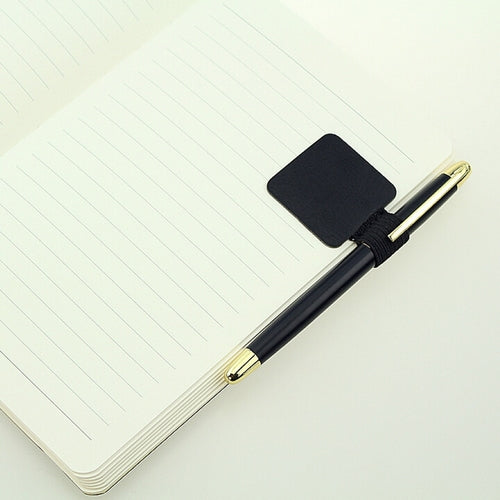 1PC Multifunction PU Leather Pen Clip Holder Stick