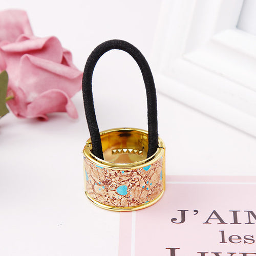 1PC New Women Love Plastic Ponytail Holder Elastic