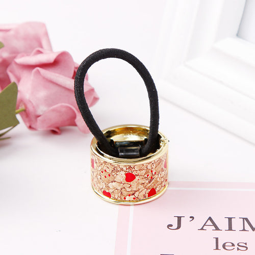 1PC New Women Love Plastic Ponytail Holder Elastic