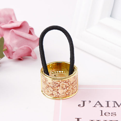 1PC New Women Love Plastic Ponytail Holder Elastic