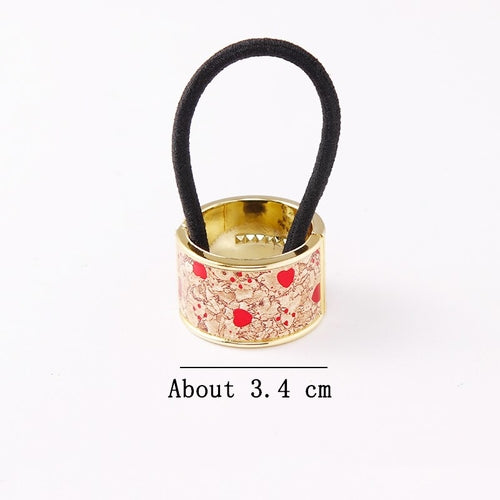 1PC New Women Love Plastic Ponytail Holder Elastic