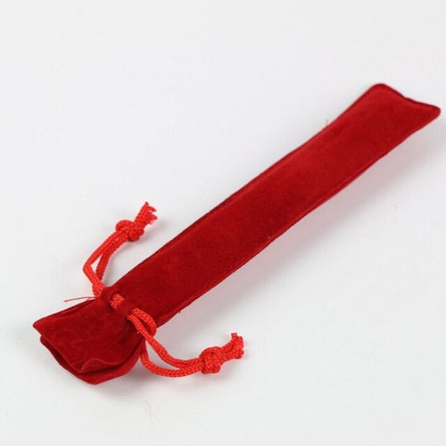 5Pcs Rope Locking Gift Bag Velvet Pen Pouch Holder