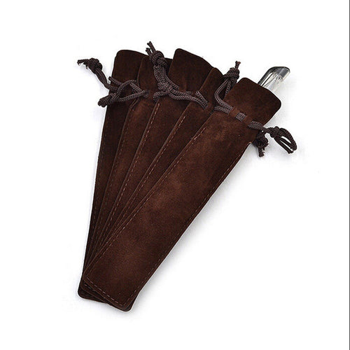 5Pcs Rope Locking Gift Bag Velvet Pen Pouch Holder