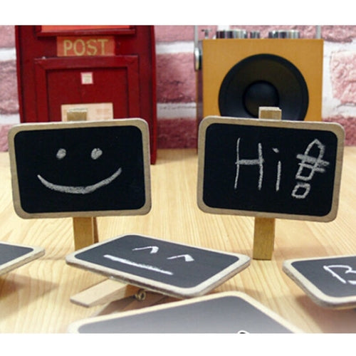 Wooden Blackboard Chalkboards Clips Holder For