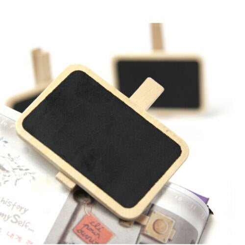 Wooden Blackboard Chalkboards Clips Holder For