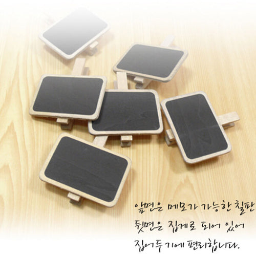 Wooden Blackboard Chalkboards Clips Holder For